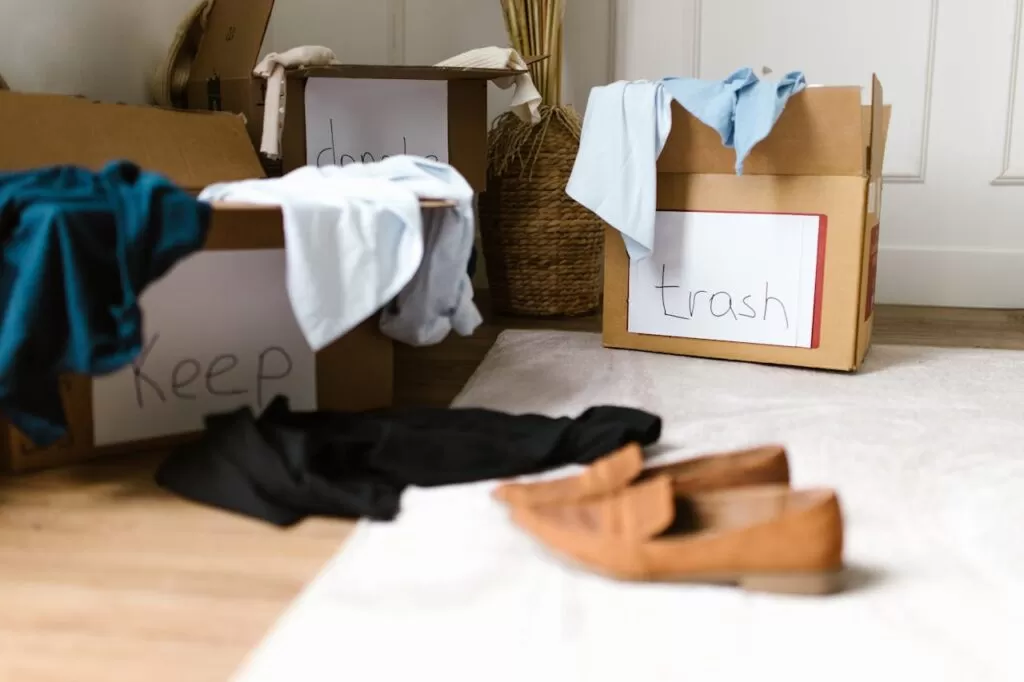 declutter space for a life reset